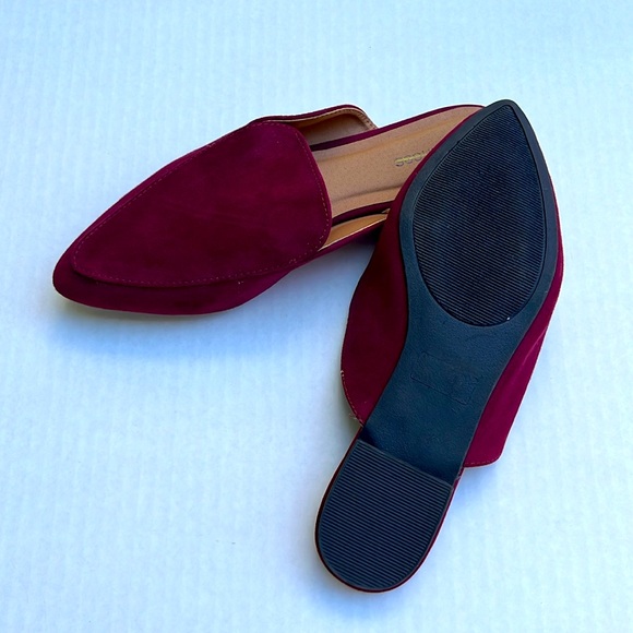 Maurice’s Burgundy Pointed Toe Flats size 8 - Picture 4 of 5